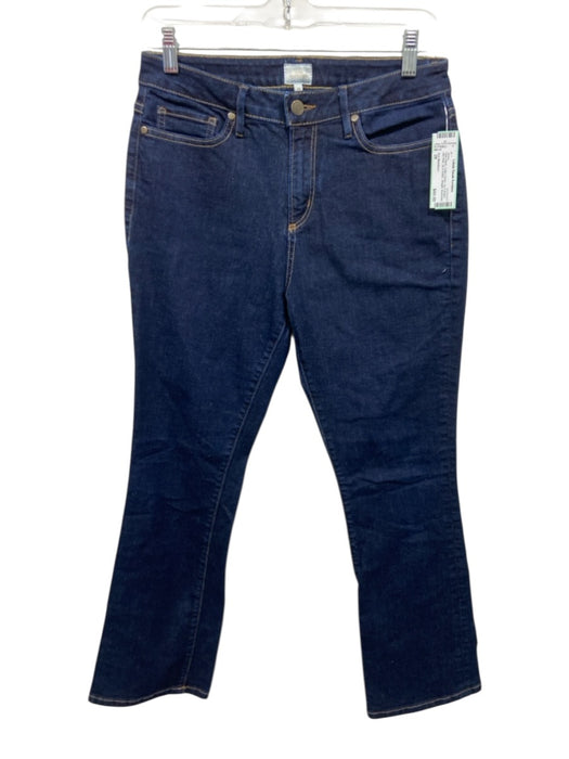 Ann Mashburn Size 28 Dark Wash Cotton Denim Zip & Button Mid Rise Straight Jeans Dark Wash / 28