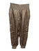 Cinq a Sept Size L Taupe Cupro Blend Wide Waist Band Ribbed Accent Cargo Pants Taupe / L