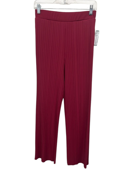 Max Mara Size S Burgundy No Fabric Tag Elastic Waist Pleated High Rise Pants Burgundy / S