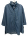 Diane Bailey Size XL Chambray Cotton Long Sleeve covered buttons Button up Dress Chambray / XL