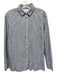 Derek Lam 10 Crosby Size XL Navy & white Cotton Long Sleeve Vertical Stripes Top Navy & white / XL