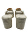 Cult Gaia Shoe Size 38 Cream & Brown Raffia Raffia Base Tortoise Buckle Sandals Cream & Brown / 38