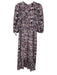 Sea New York Size 2 Purple, Black, White Cotton & Silk Puff 1/2 Sleeve Dress Purple, Black, White / 2