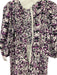 Sea New York Size 2 Purple, Black, White Cotton & Silk Puff 1/2 Sleeve Dress Purple, Black, White / 2