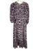 Sea New York Size 2 Purple, Black, White Cotton & Silk Puff 1/2 Sleeve Dress Purple, Black, White / 2