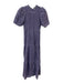 Sea New York Size 2 slate purple Ramie Short Puff Sleeve Smocked Bodice Dress slate purple / 2