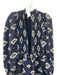 Sea New York Size 2 Navy Blue & Light Blue Silk Long puff sleeve Midi Dress Navy Blue & Light Blue / 2
