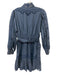 Sea New York Size 2 Dark Blue Puff 3/4 Sleeve Eyelet Lace Buttons Mini Dress Dark Blue / 2