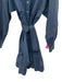 Sea New York Size 2 Dark Blue Puff 3/4 Sleeve Eyelet Lace Buttons Mini Dress Dark Blue / 2