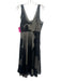 Tracy Reese Size 10 Black & White Polyester Sleeveless Lace Overlay Midi Dress Black & White / 10