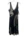 Tracy Reese Size 10 Black & White Polyester Sleeveless Lace Overlay Midi Dress Black & White / 10