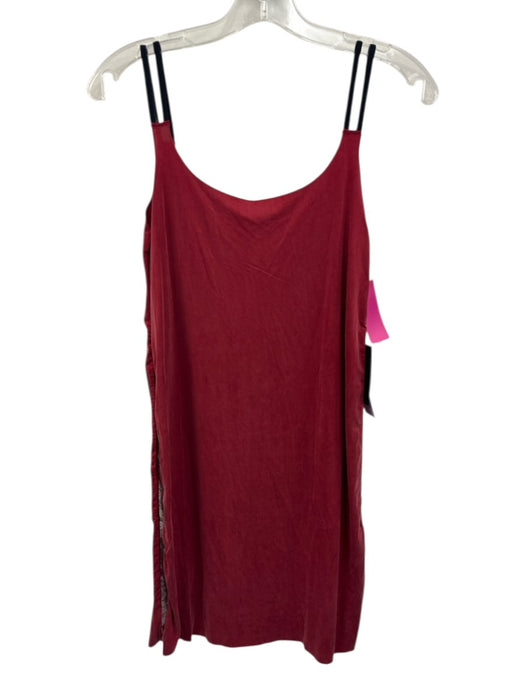Kada Size S Red Sleeveless Spaghetti Strap Panel Detail Mini Dress Red / S
