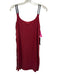 Kada Size S Red Sleeveless Spaghetti Strap Panel Detail Mini Dress Red / S