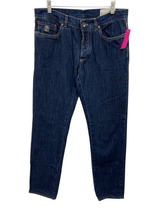 Brunello Cucinelli Size No size Med Wash Cotton Denim Low Rise Button Fly Jeans Med Wash / No size