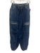 Marcelo Burlon Size M Dark Wash Cotton Denim Elastic Waist Paneled Cargo Jeans Dark Wash / M
