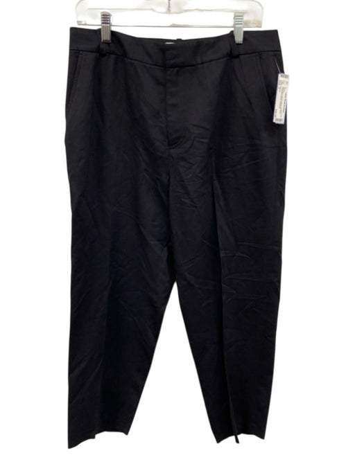Ba&sh Size 3 Navy Blue Viscose Blend Mid Rise Tapered Pockets Pants Navy Blue / 3