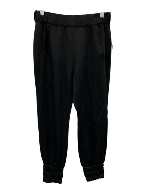 Zero + Maria Cornejo Size 2 Black Viscose Blend Elastic Waist Jogger Pants Black / 2