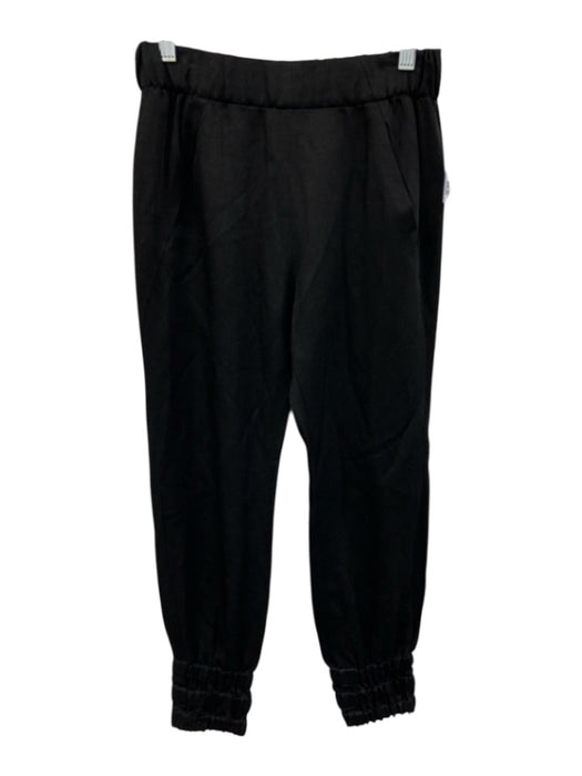 Zero + Maria Cornejo Size 2 Black Viscose Blend Elastic Waist Jogger Pants Black / 2