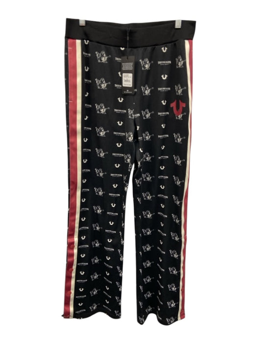 True Religion Size Medium Black, White, Pink Cotton Blend Elastic Waist Pants Black, White, Pink / Medium