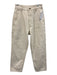 Thrills Size 4 Beige Cotton Denim High Rise Ribbed Pockets Tapered Jeans Beige / 4