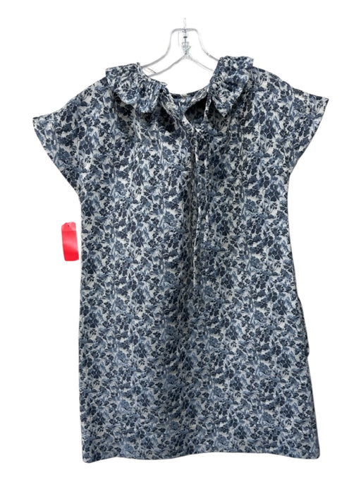 Ann Mashburn Size XS Blue, Gray & Black Polyester jaquard Floral Dress Blue, Gray & Black / XS
