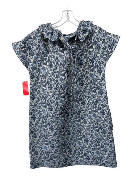 Ann Mashburn Size XS Blue, Gray & Black Polyester jaquard Floral Dress Blue, Gray & Black / XS