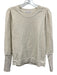 A Piece Apart Size Small Cream White Cotton Long Sleeve Puff Sleeve Sweater Cream White / Small