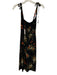 Reformation Size 0 Black, Green, Orange Viscose Tie Strap Floral Dress Black, Green, Orange / 0