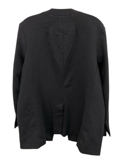 Spanx Size Large Navy Blue Rayon Blend Long Sleeve One Button Welt Pocket Jacket Navy Blue / Large