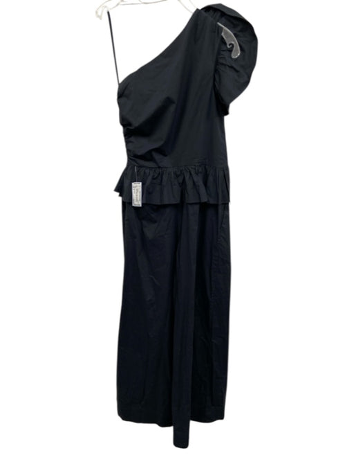Ulla Johnson Size 2 Midnight blue Cotton One Shoulder Ruffle Pockets Jumpsuit Midnight blue / 2