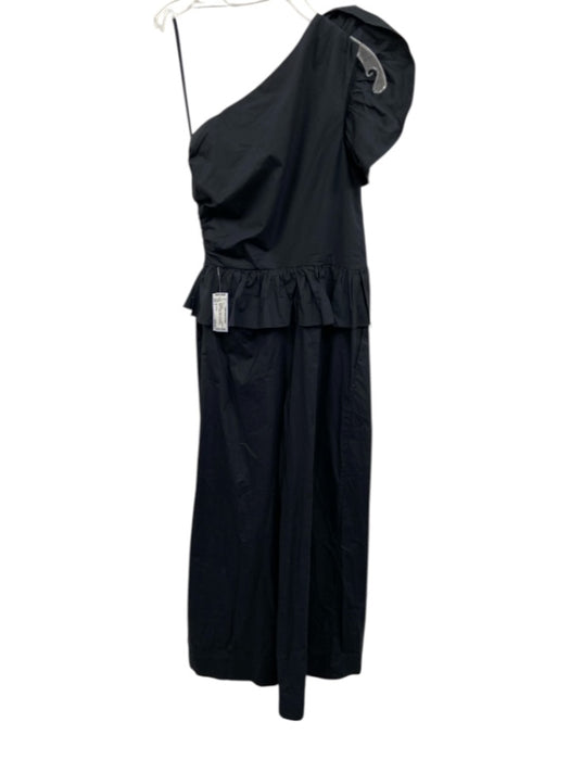 Ulla Johnson Size 2 Midnight blue Cotton One Shoulder Ruffle Pockets Jumpsuit Midnight blue / 2
