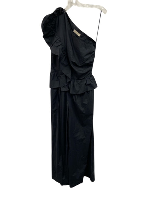 Ulla Johnson Size 2 Midnight blue Cotton One Shoulder Ruffle Pockets Jumpsuit Midnight blue / 2