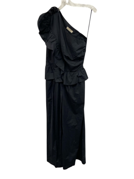 Ulla Johnson Size 2 Midnight blue Cotton One Shoulder Ruffle Pockets Jumpsuit Midnight blue / 2