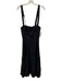 Reformation Size 2 Navy Blue Linen Sleeveless Ruffle Tiered Midi Dress Navy Blue / 2