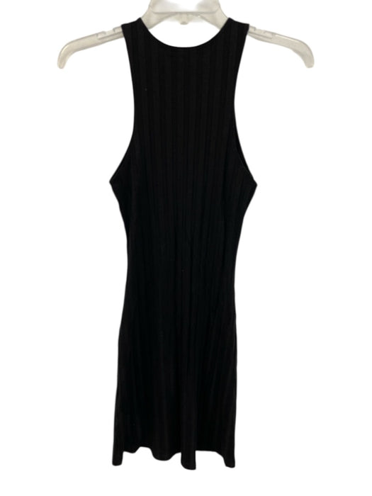 Reformation Size XS Black Tencel Blend Sleeveless Ribbed Dress Black / XS