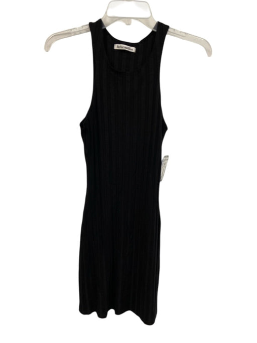 Reformation Size XS Black Tencel Blend Sleeveless Ribbed Dress Black / XS