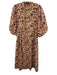 Love The Label Size Small Brown, Purple, White Cotton Long puff sleeve Dress Brown, Purple, White / Small