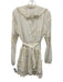 Tularosa Size Small Cream White Polyester Long Sleeve Crochet Lace Wrap Dress Cream White / Small