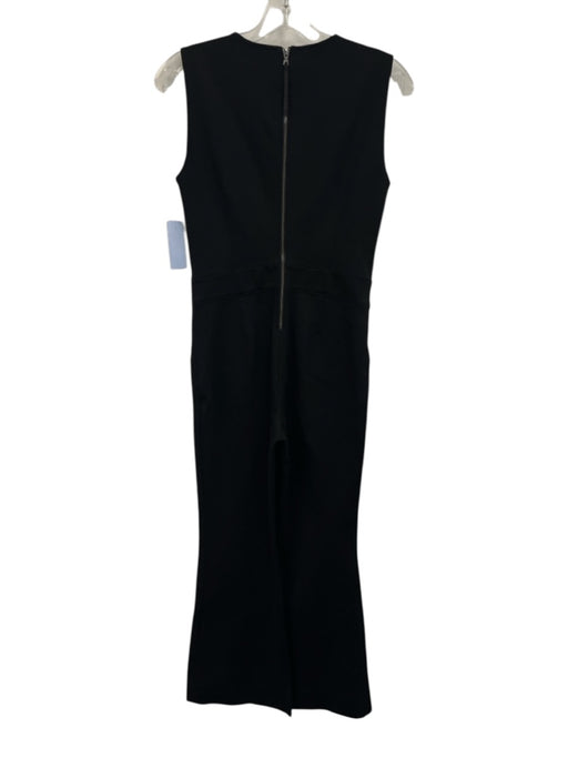 Spanx Size XS Black Sleeveless Split Neck Princess Seams Wide Leg Jumpsuit Black / XS