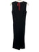 Spanx Size XS Black Sleeveless Split Neck Princess Seams Wide Leg Jumpsuit Black / XS