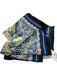 Marisol Deluna Blue, Green, White Silk Rolled Hem Floral Rectangle scarf Blue, Green, White / One Size