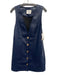 Hyacinth House Size S Navy Polyester Sleeveless Snap buttons Below Knee Dress Navy / S