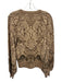 Jonathan Simkhai Size XS Beige, Brown, Silver Rayon & Nylon Long Sleeve Sweater Beige, Brown, Silver / XS
