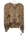 Jonathan Simkhai Size XS Beige, Brown, Silver Rayon & Nylon Long Sleeve Sweater Beige, Brown, Silver / XS