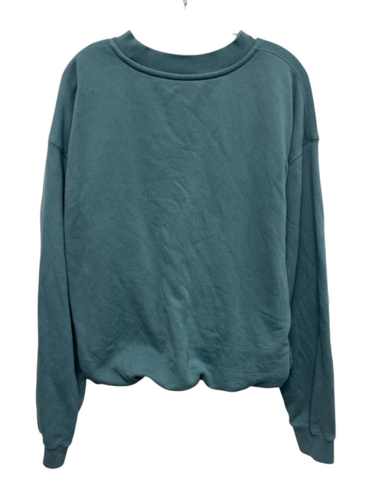 Alexander Wang .T Blue Green Long Sleeve High Neck Scrunched waist Sweater Blue Green