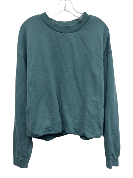 Alexander Wang .T Blue Green Long Sleeve High Neck Scrunched waist Sweater Blue Green