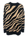 Tuckernuck Size S Black & Beige Wool Long Sleeve Knit Stripe Sweater Black & Beige / S