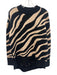 Tuckernuck Size S Black & Beige Wool Long Sleeve Knit Stripe Sweater Black & Beige / S