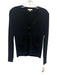 Ann Mashburn Size S Black Silk Blend Long Sleeve Buttons Ribbed Sweater Black / S