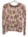 Minnie Rose Size XS Pink & Green Cotton Long Sleeve Floral Rhinestones Sweater Pink & Green / XS
